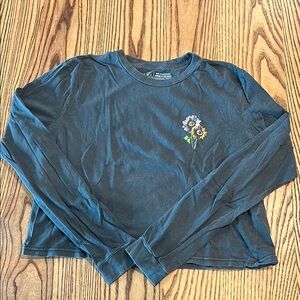Grey Long Sleeve with Floral Print